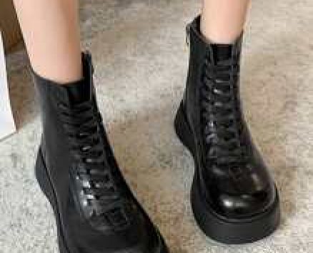 Side Zip Lace Up Front Boots