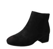 Side Zip Suede Boots