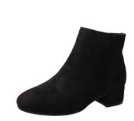 Side Zip Suede Boots