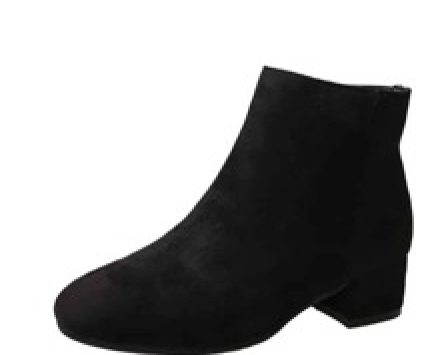 Side Zip Suede Boots