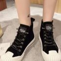 Side Zipper Canvas Shoes