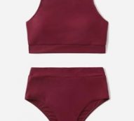 Simple Solid Bikini Swimsuit