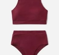 Simple Solid Bikini Swimsuit