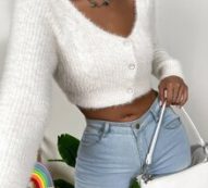 Single Breasted Fuzzy Cardigan