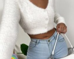 Single Breasted Fuzzy Cardigan