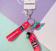 Skateboard Charm Keychain