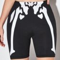 Skeleton Graphic Biker Shorts