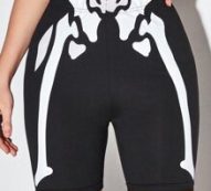 Skeleton Graphic Biker Shorts