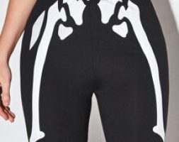 Skeleton Graphic Biker Shorts