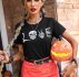 Skeleton Print Short Sleeve Tee