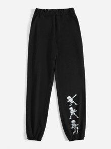 Skeleton Print Sweatpants