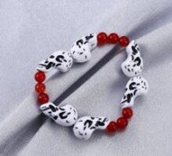 Skull Decor Beaded Bracelet