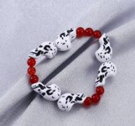 Skull Decor Beaded Bracelet