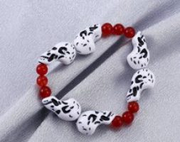 Skull Decor Beaded Bracelet