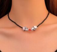 Skull Decor Beaded Necklace