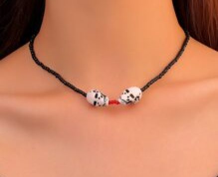 Skull Decor Beaded Necklace