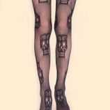 Skull Pattern Fishnet Tights