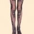 Skull Pattern Fishnet Tights