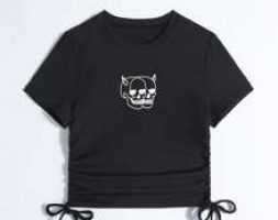 Skull Print Drawstring Tee