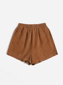 Slant Pocket Corduroy Shorts