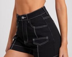 Slant Pocket Denim Shorts
