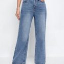 Slant Pocket Flare Leg Jeans