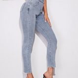 Slant Pocket Raw Cut Skinny Jeans