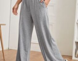 Slant Pocket Wide Leg Sweatpants