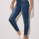 Slant Pocket Zip Fly Skinny Jeans