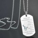 Slogan Detail Geometric Charm Necklace