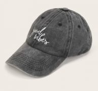 Slogan Embroidery Baseball Cap