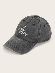 Slogan Embroidery Baseball Cap