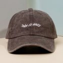 Slogan Embroidery Baseball Cap