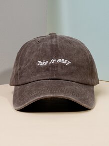 Slogan Embroidery Baseball Cap