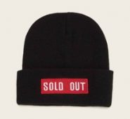 Slogan Embroidery Cuffed Beanie
