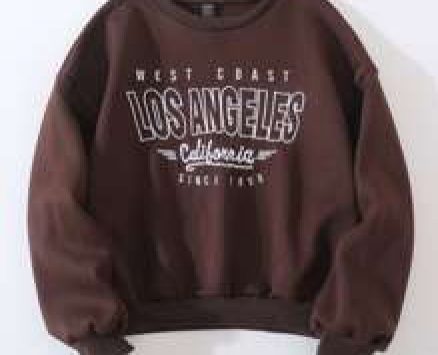 Slogan Embroidery Drop Shoulder Sweatshirt