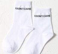 Slogan Graphic Crew Socks