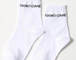 Slogan Graphic Crew Socks