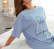 Slogan Graphic Drop Shoulder Night Dress