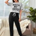 Slogan Graphic PJ Set