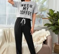 Slogan Graphic PJ Set