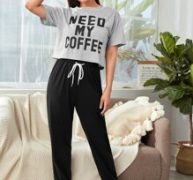 Slogan Graphic PJ Set