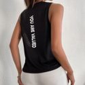 Slogan Graphic Sports Tank Top