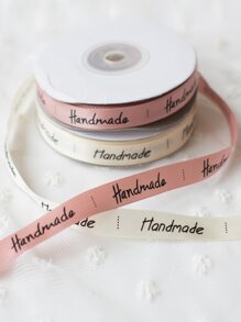 Slogan Print DIY Decorative Ribbon 1roll