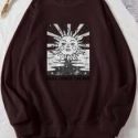 Slogan Sun Graphic Sweatshirt