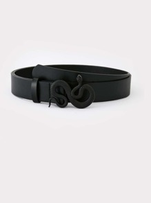 Snake Decor Buckle Belt