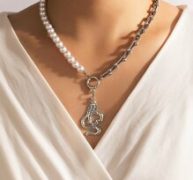 Snake Pendant Chain Necklace