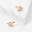 Snake Shaped Stud Earrings 1pair