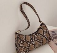 Snakeskin Baguette Bag