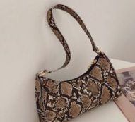 Snakeskin Baguette Bag